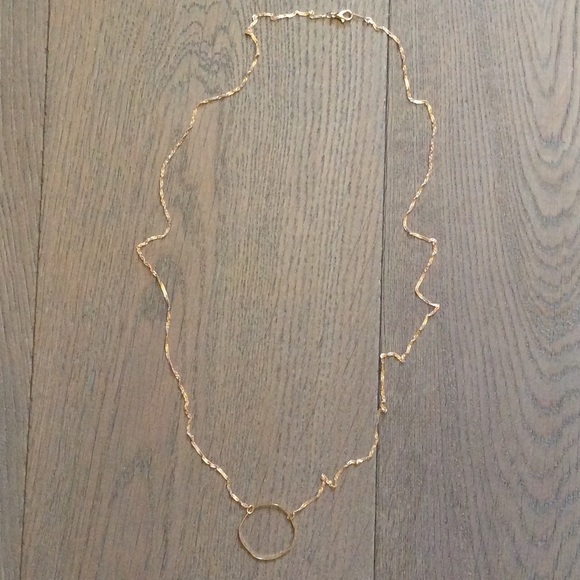 New Gold plated necklace circle pendant Valentines Day best gift - Picture 7 of 8